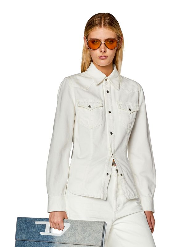 Camisa manga Larga Denim Para Mujer De-Waves Camicia